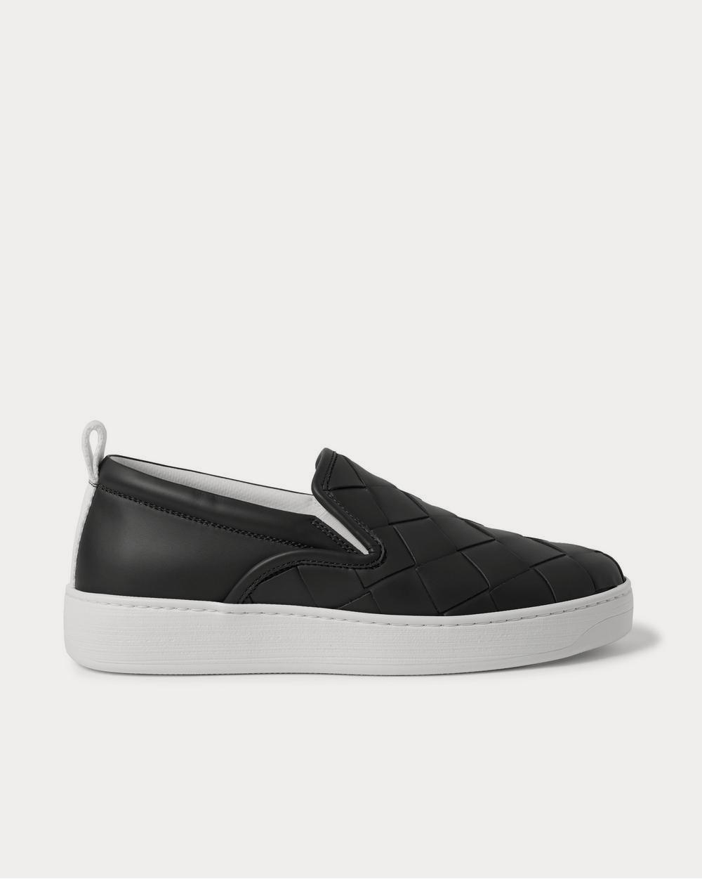 Bottega Veneta Dodger Intrecciato Leather  Charcoal slip on sneakers - 1