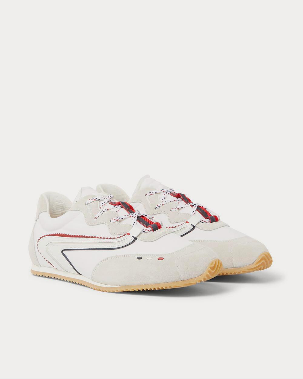 Moncler 1952 Leather-Trimmed Canvas and Suede  White low top sneakers - 2