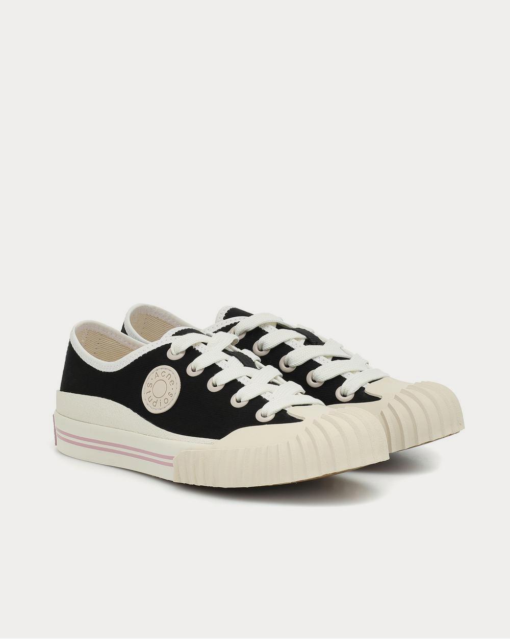 Acne Studios Canvas Black Low Top Sneakers - 2