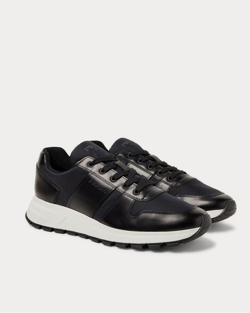 Prada Match Race Leather-Trimmed Nylon  Black low top sneakers - 2