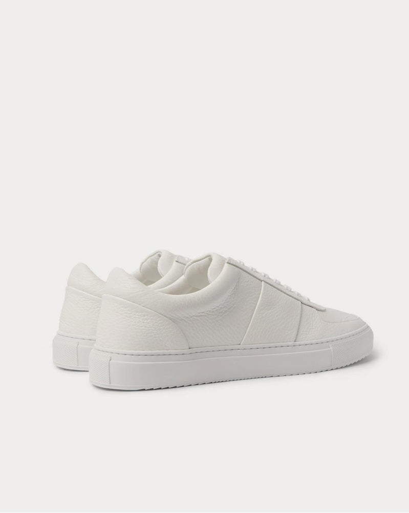 Mr P. Larry Full-Grain Leather  White low top sneakers - 4