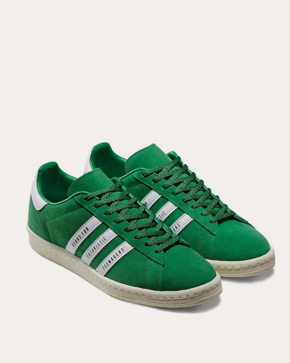 Adidas x Human Made Campus Leather-Trimmed Suede Green low top sneakers - 2