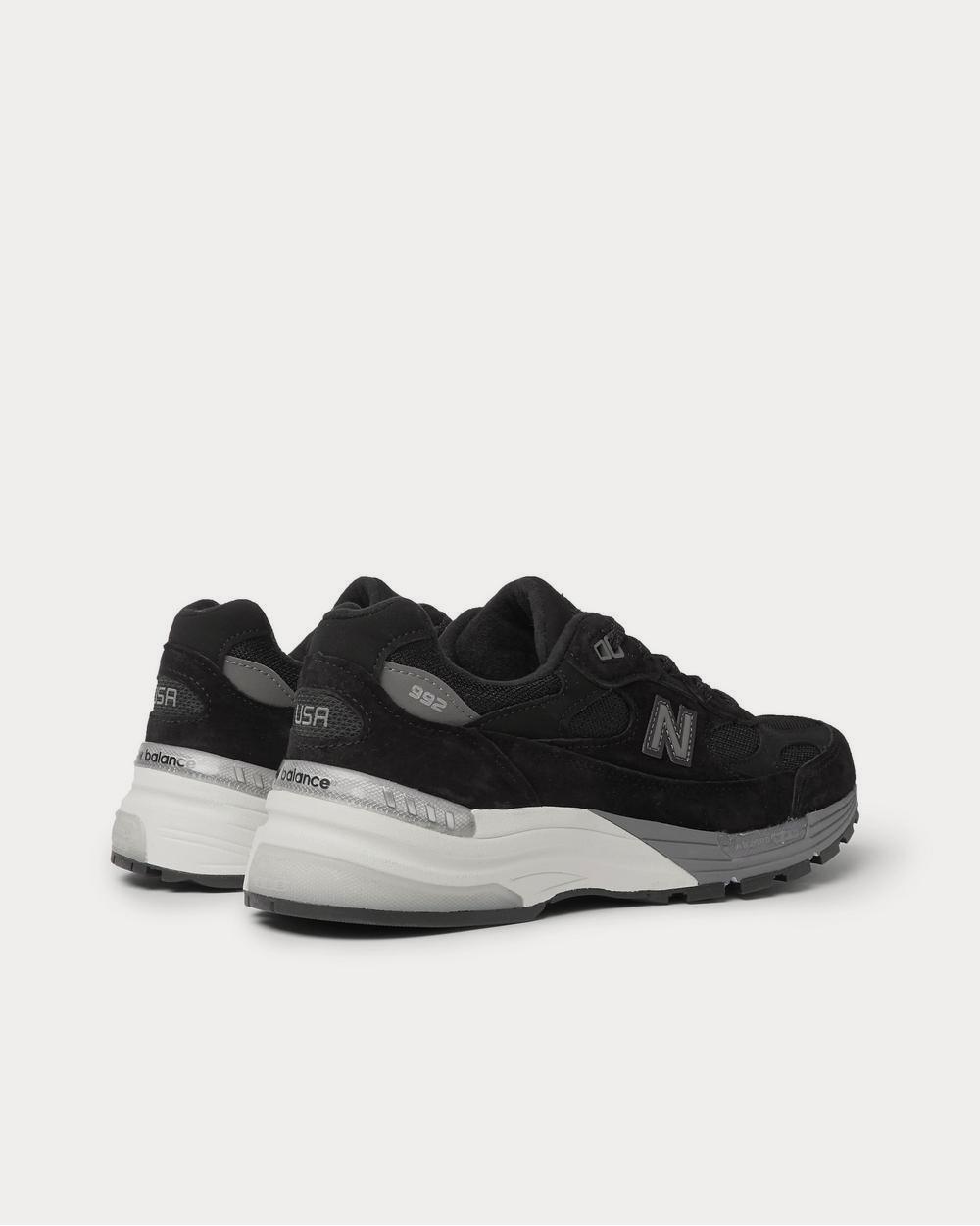 New Balance M992 Suede, Nubuck and Mesh  Black low top sneakers - 4