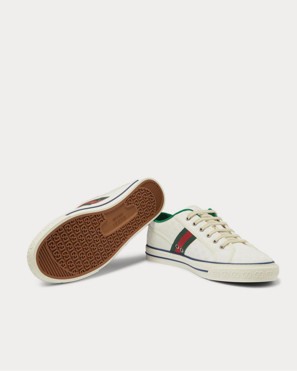 Gucci Mignon Webbing-Trimmed Jacquard  White low top sneakers - 3