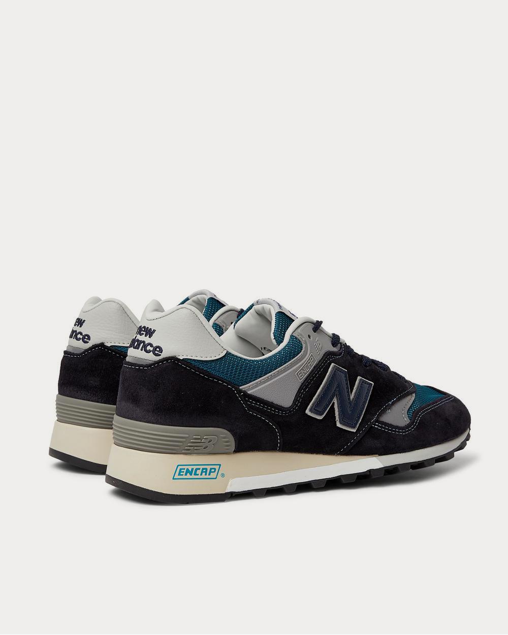 New Balance 577 Suede, Rubber, Mesh and Leather  Blue low top sneakers - 3