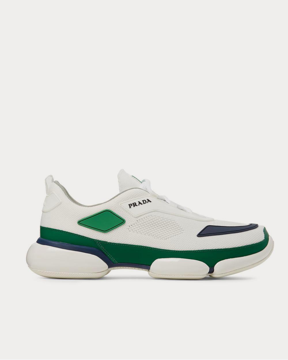 Prada Cloudbust Mesh, Rubber and Leather  White low top sneakers - 1