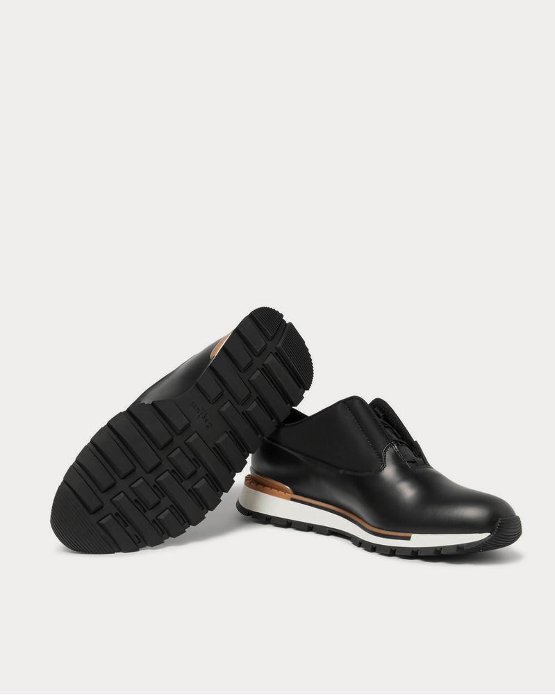 Berluti Fast Track Tornio Leather and Shell  Black low top sneakers - 3