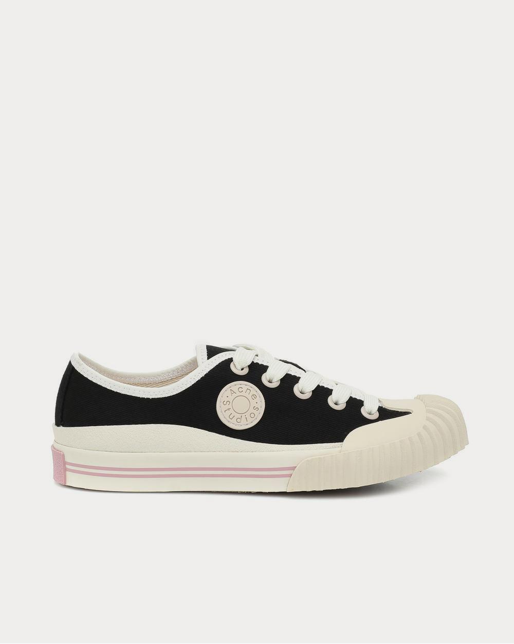 Acne Studios Canvas Black Low Top Sneakers - 1