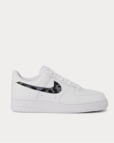 Nike Air Force 1 LV8 Calf Hair and Croc-Effect Full-Grain Leather White Low Top Sneakers