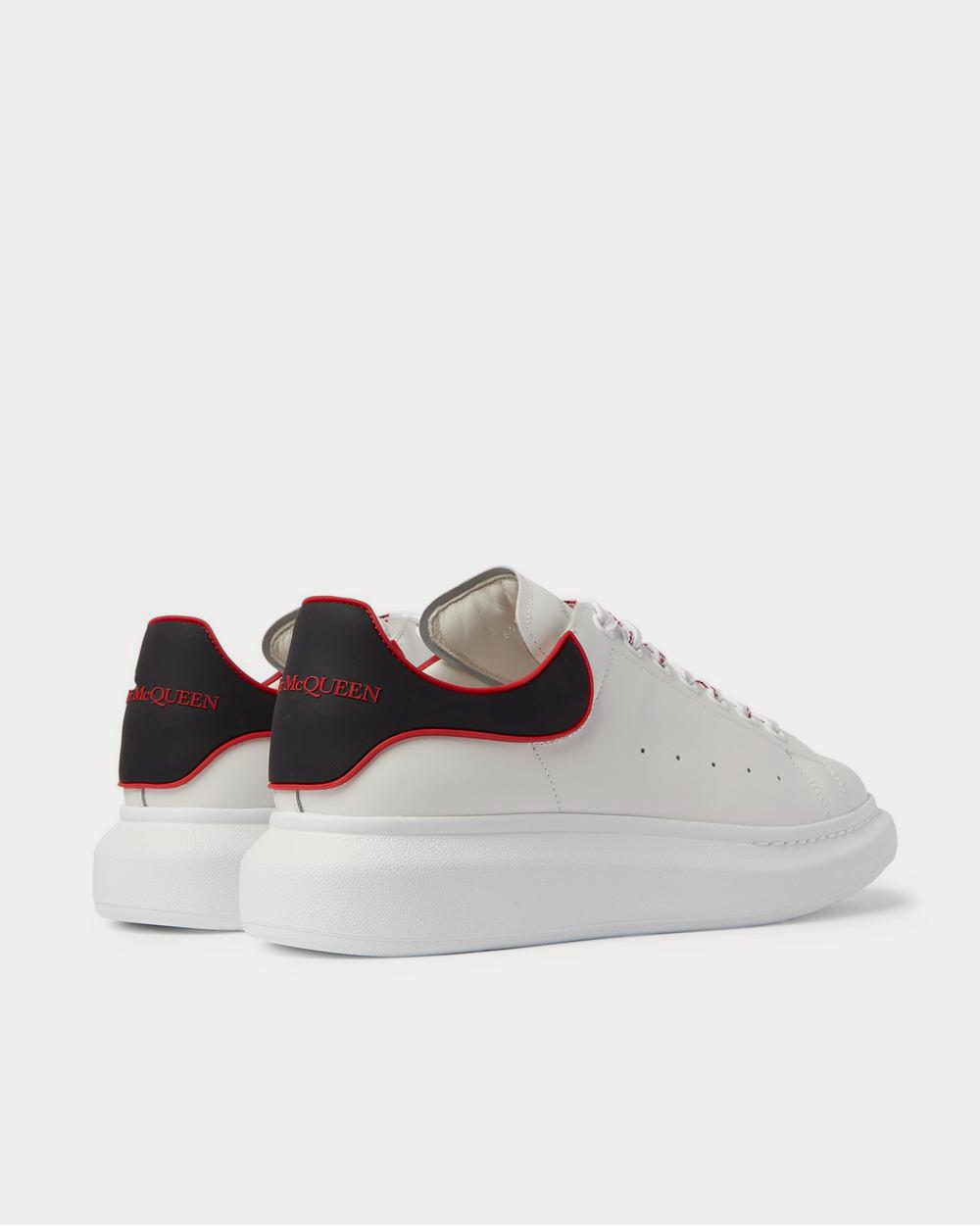 Alexander McQueen Exaggerated-Sole Rubber-Trimmed Leather  White low top sneakers - 3