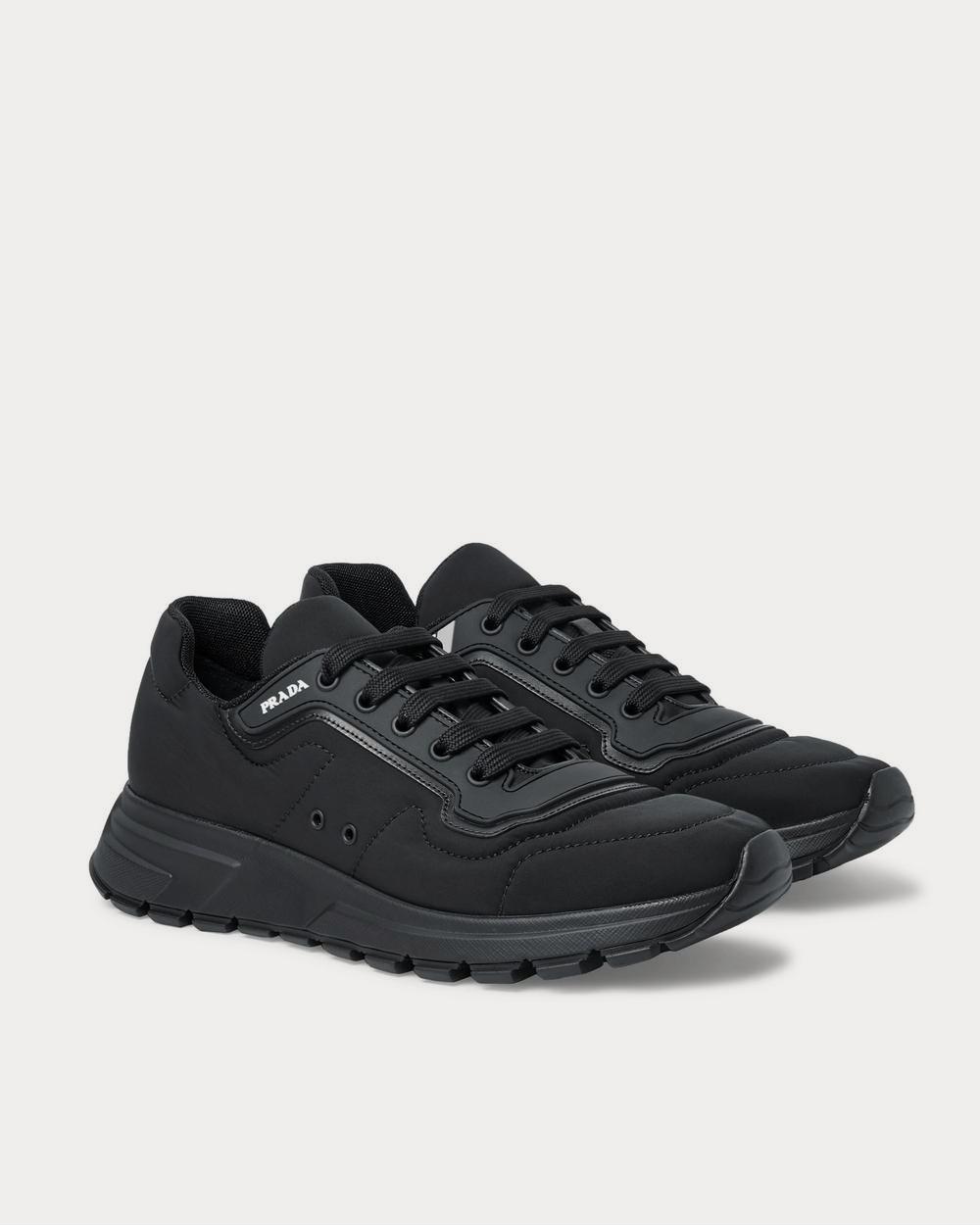 Prada Match Race Rubber and Leather-Trimmed Nylon  Black low top sneakers - 2