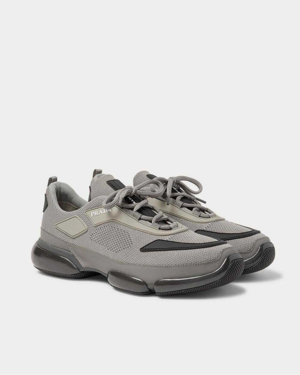 Prada Cloudbust Mesh, Rubber and Leather  Gray low top sneakers - 2