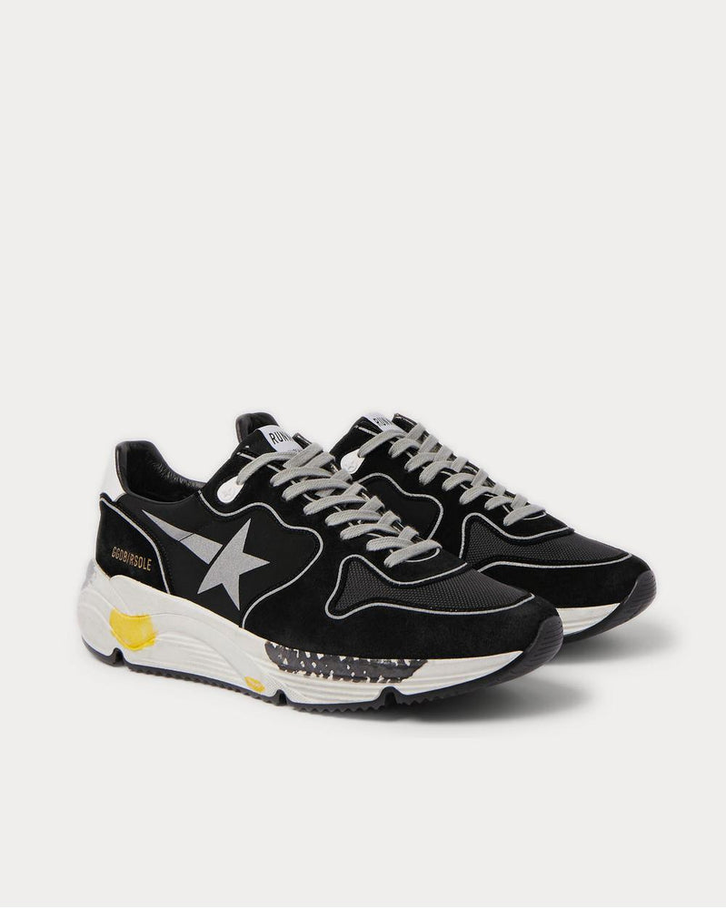 Golden Goose Distressed Suede, Shell and Mesh  Black low top sneakers - 2