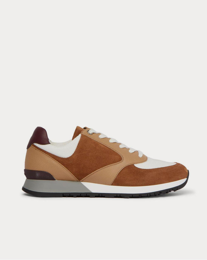 John Lobb Foundry Suede, Textured-Leather and Mesh  Brown low top sneakers - 1