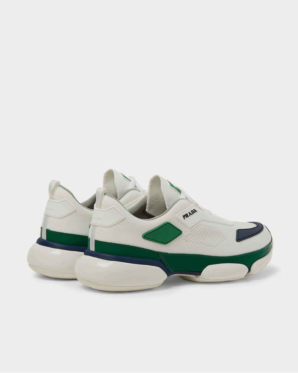 Prada Cloudbust Mesh, Rubber and Leather  White low top sneakers - 4