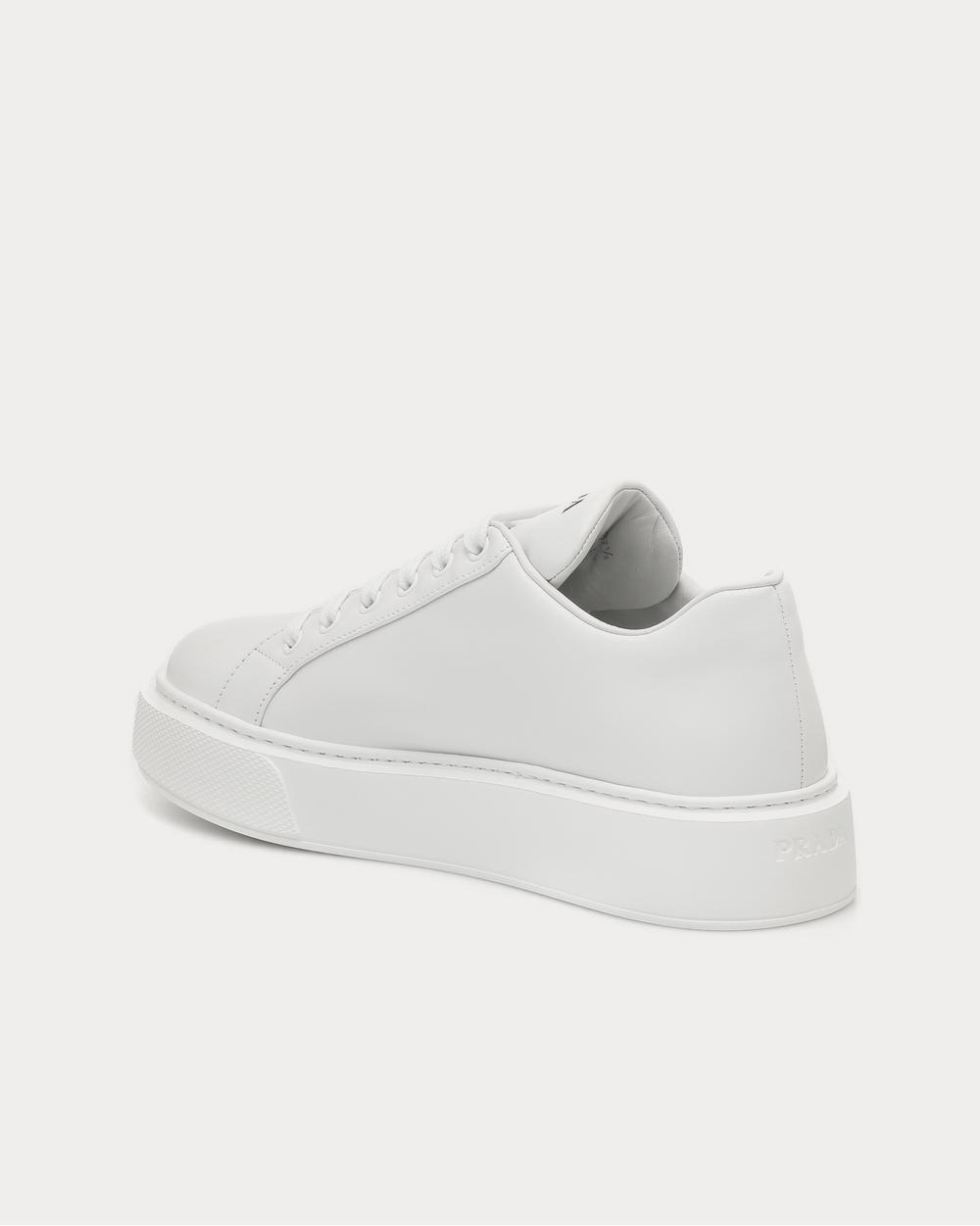 Prada Leather Bianco Low Top Sneakers - 3