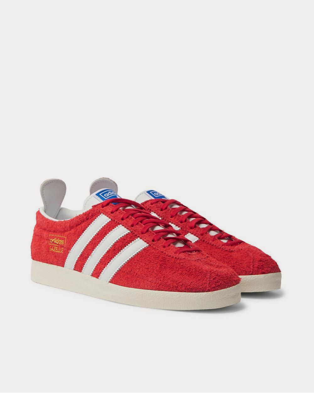 Adidas Gazelle Vintage Leather-Trimmed Brushed-Suede  Red low top sneakers - 2