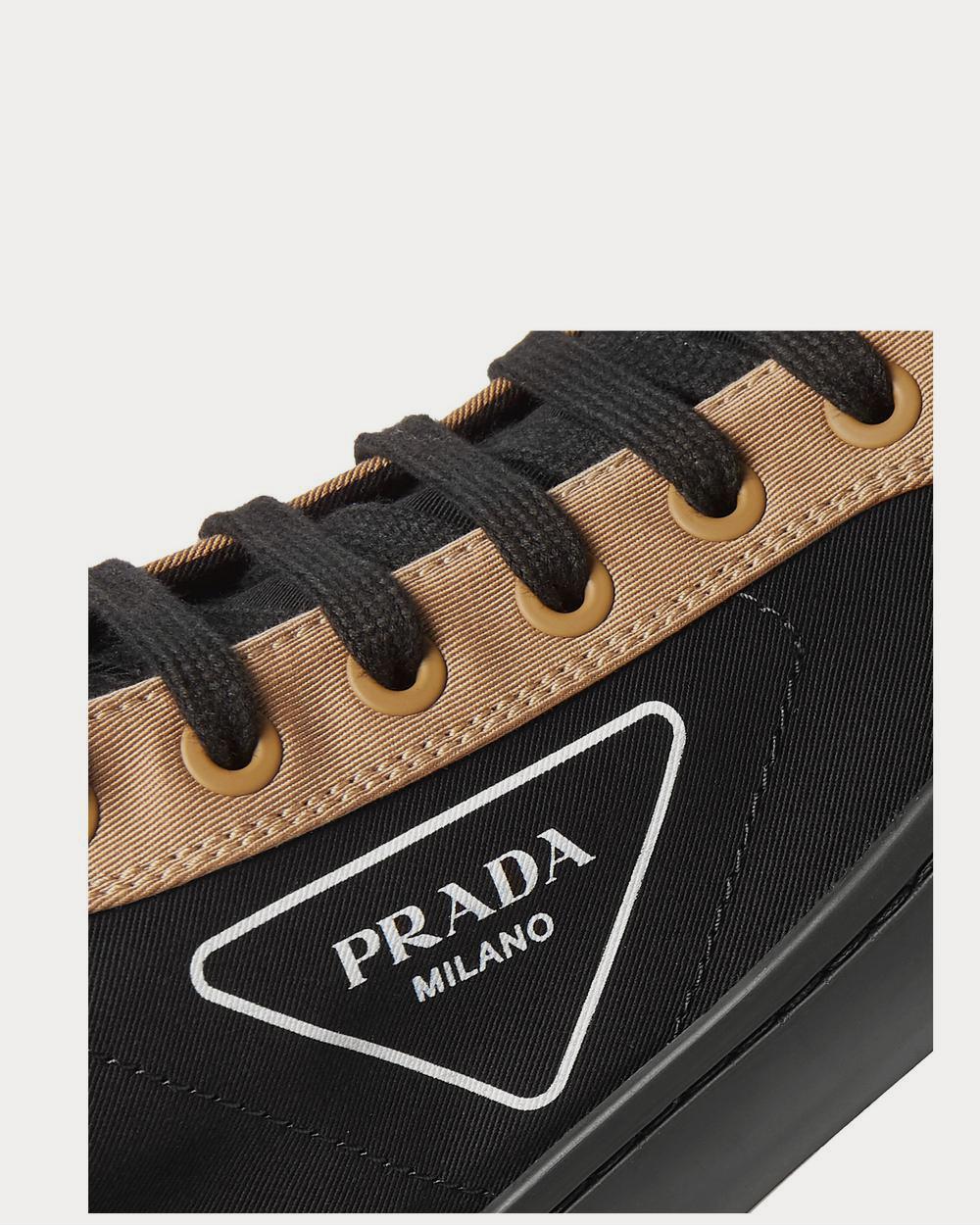 Prada Logo-Print Canvas High-Top  Black high top sneakers - 5