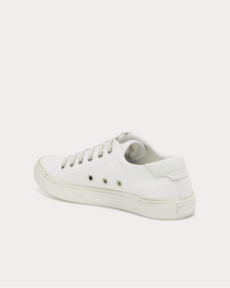 Saint Laurent Malibu canvas Blanc Optique Low Top Sneakers - 3