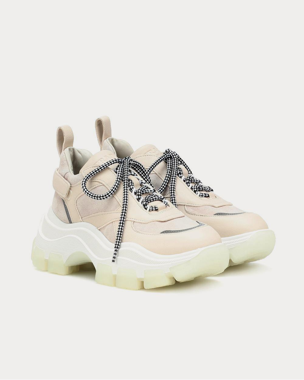 Prada Block leather Beige Low Top Sneakers - 2