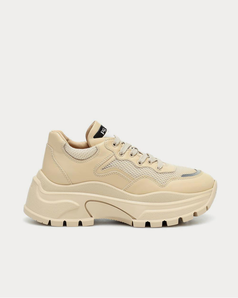 Prada Centaurus leather Beige Low Top Sneakers - 1