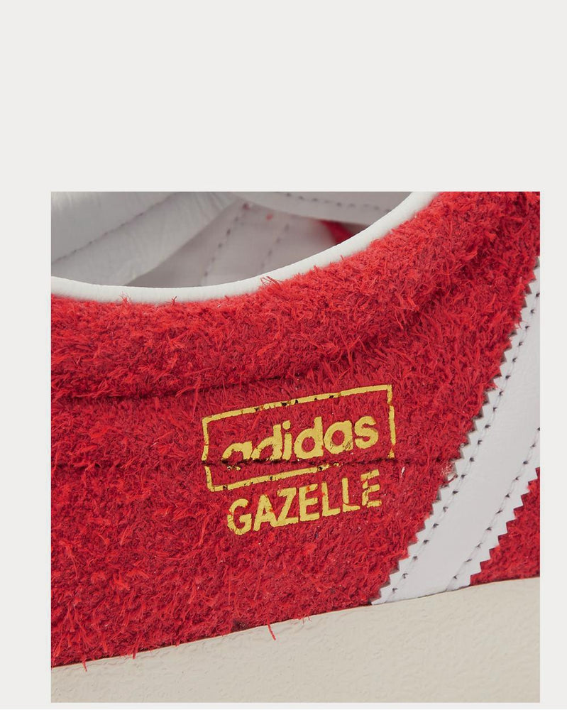 Adidas Gazelle Vintage Leather-Trimmed Brushed-Suede  Red low top sneakers - 4