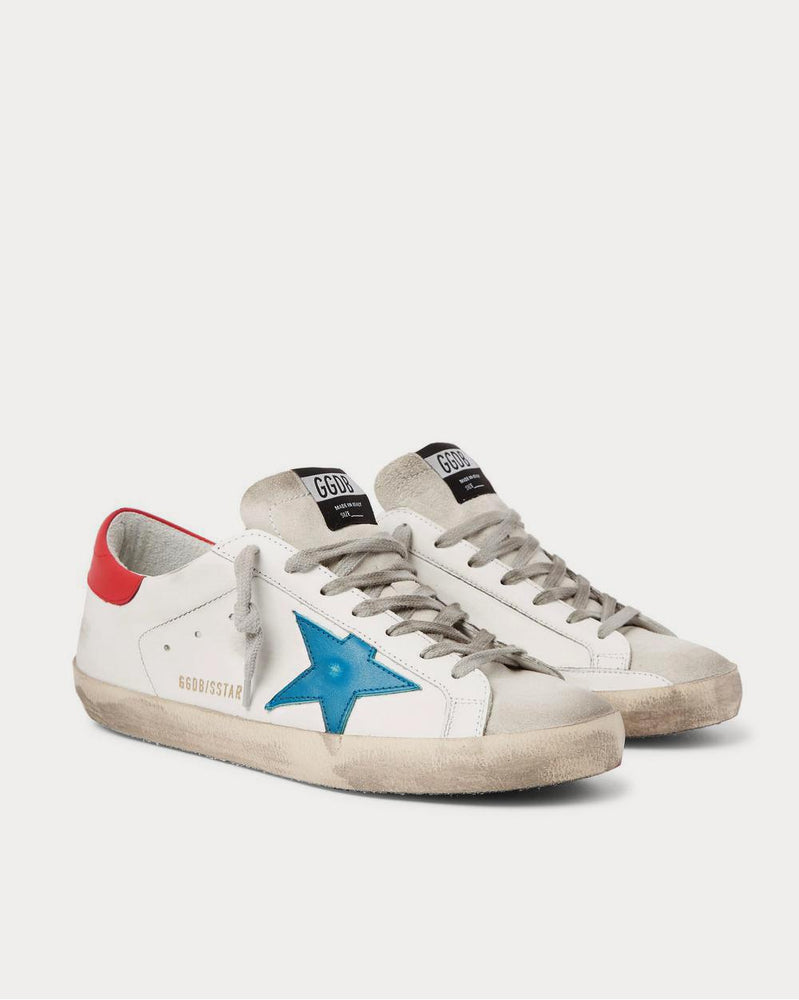 Golden Goose Superstar Distressed Leather and Suede  White low top sneakers - 2