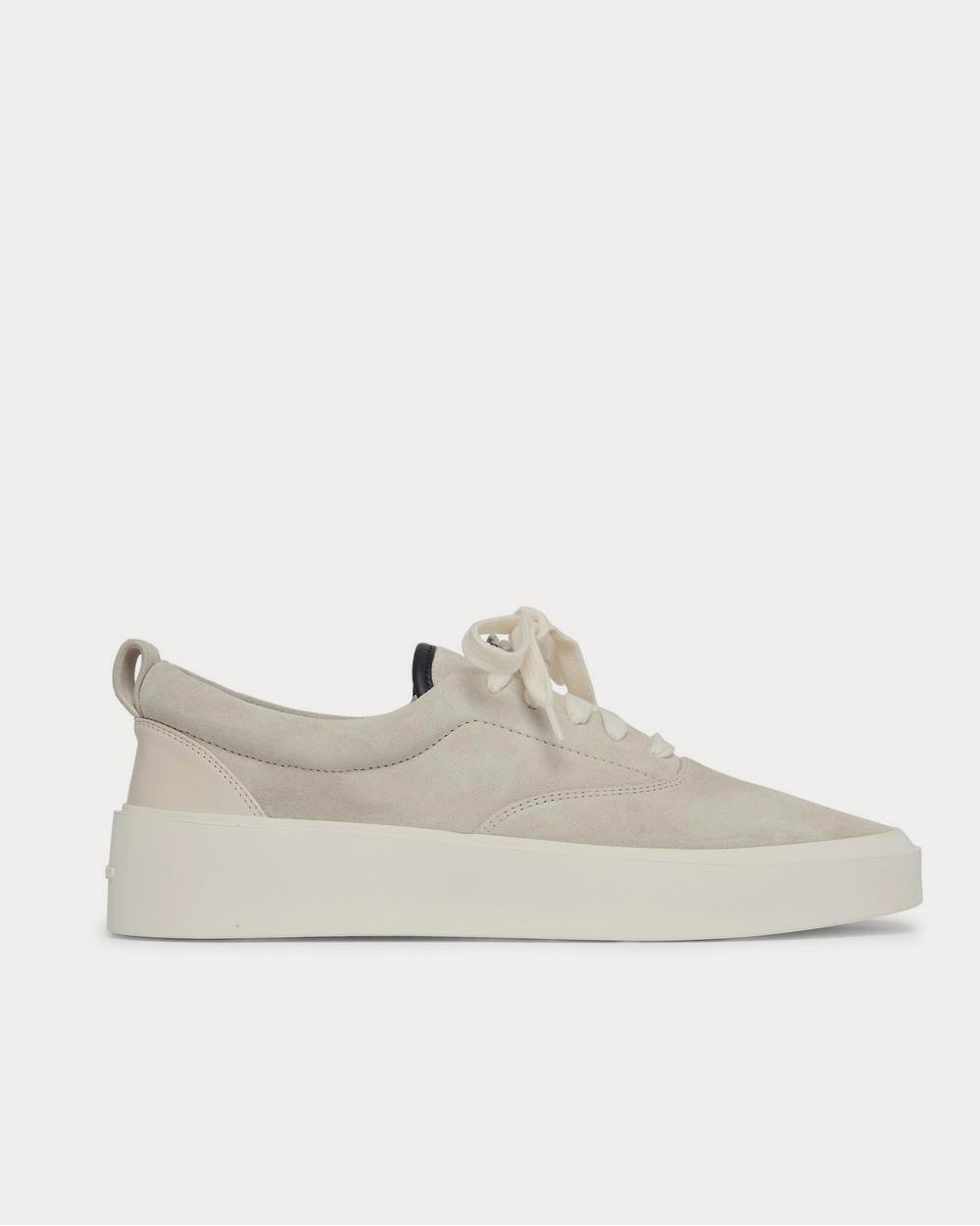 Fear of God 101 Leather-Trimmed Suede  Light gray low top sneakers - 1