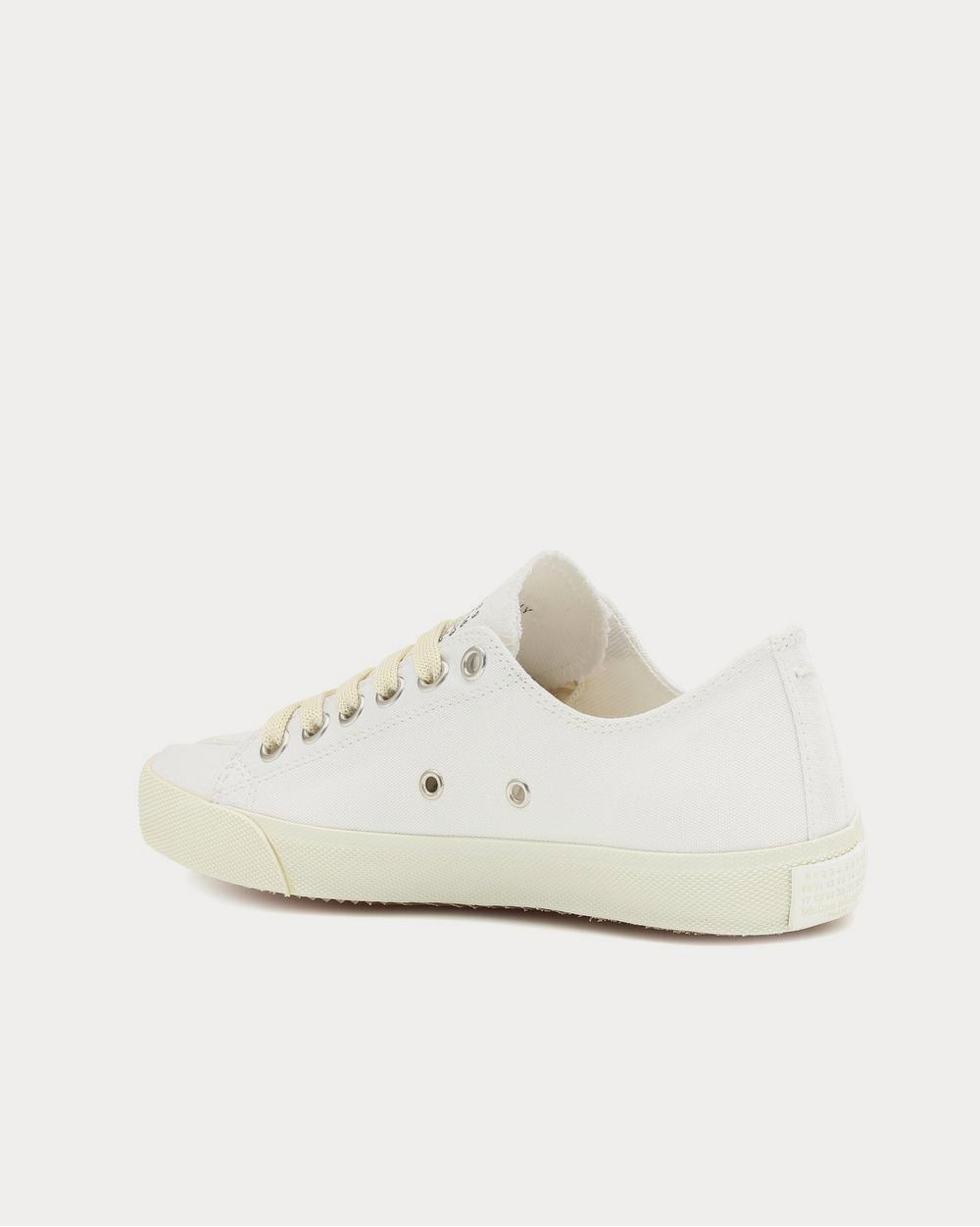 Maison Margiela Tabi logo canvas White Low Top Sneakers - 3