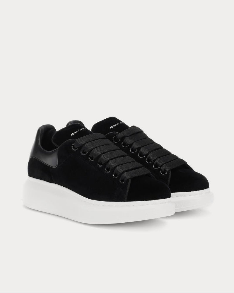 Alexander McQueen Velvet Black Low Top Sneakers - 2