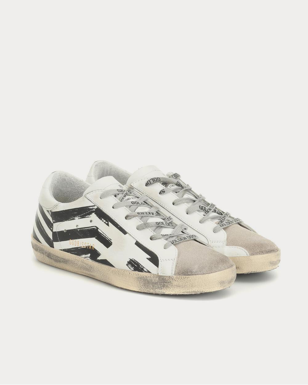 Golden Goose - Superstar leather White Flag Low Top Sneakers