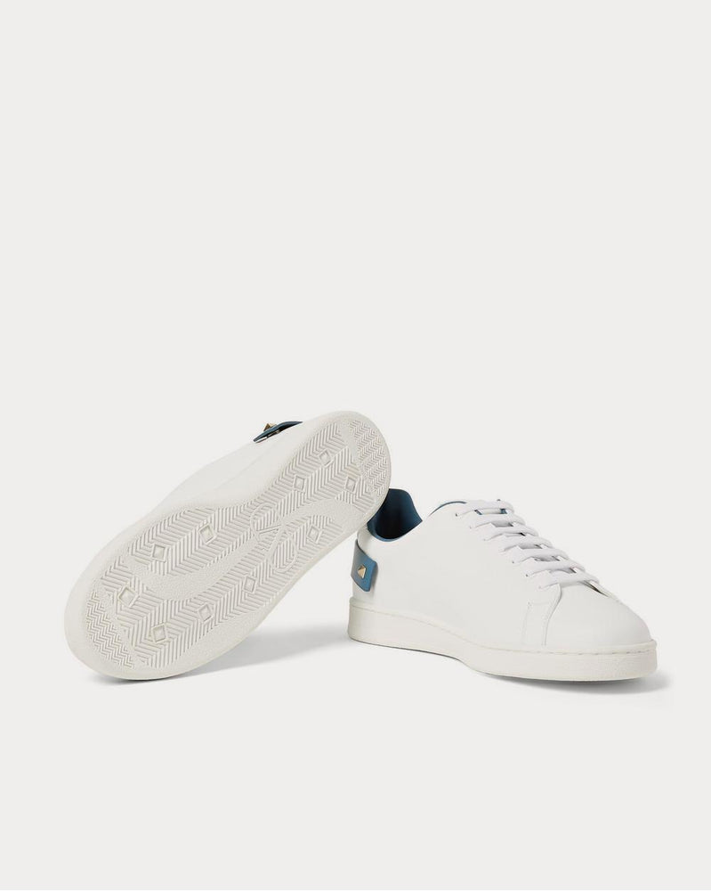 Valentino Backnet Perforated Leather  White low top sneakers - 3