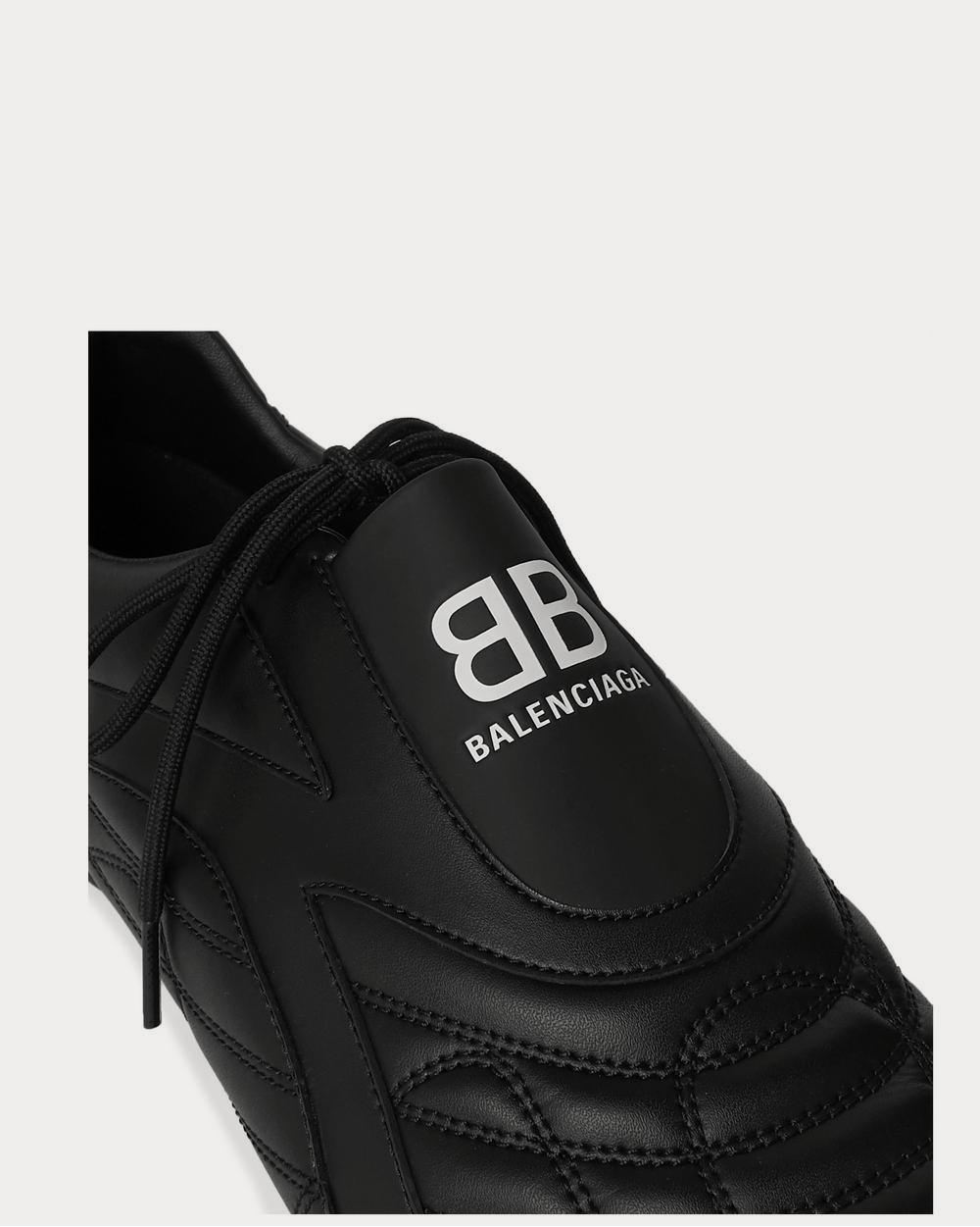 Balenciaga Zen Logo-Print Faux Leather  Black low top sneakers - 4