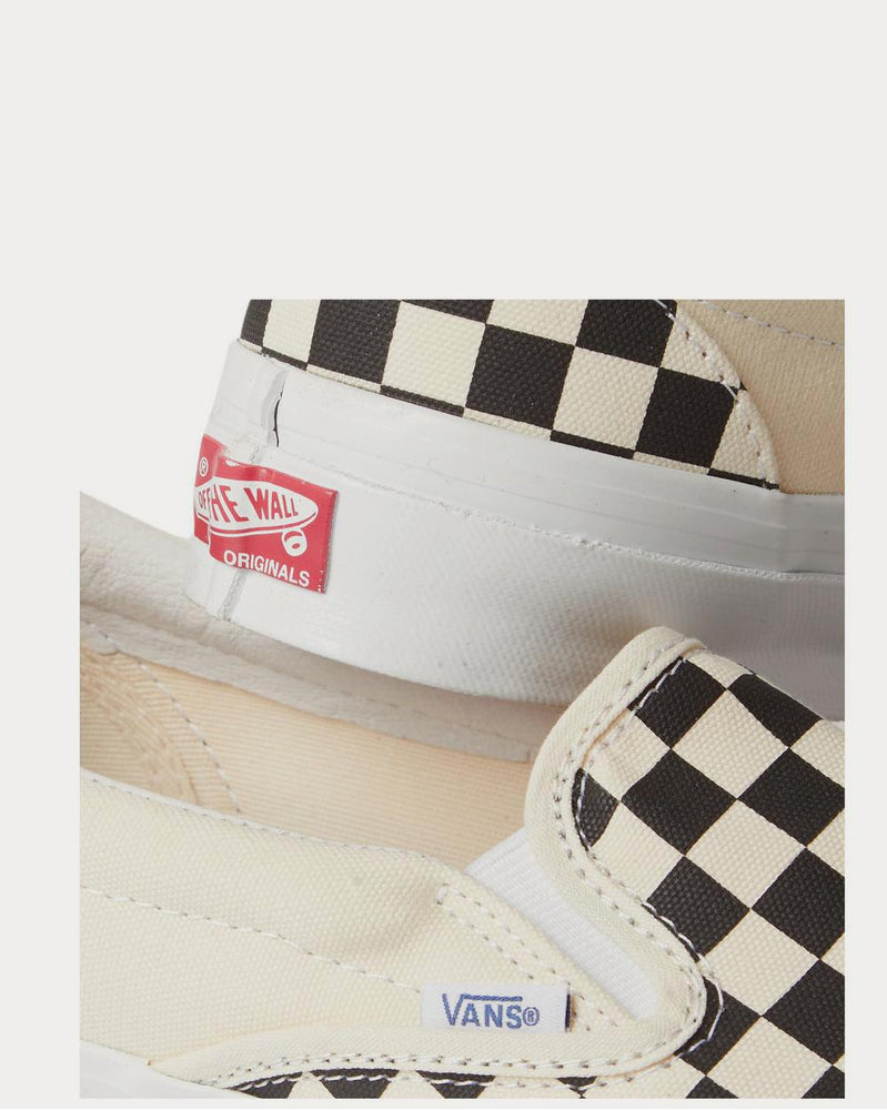 Vans OG Classic LX Checked Canvas Slip-On  White slip on sneakers - 4