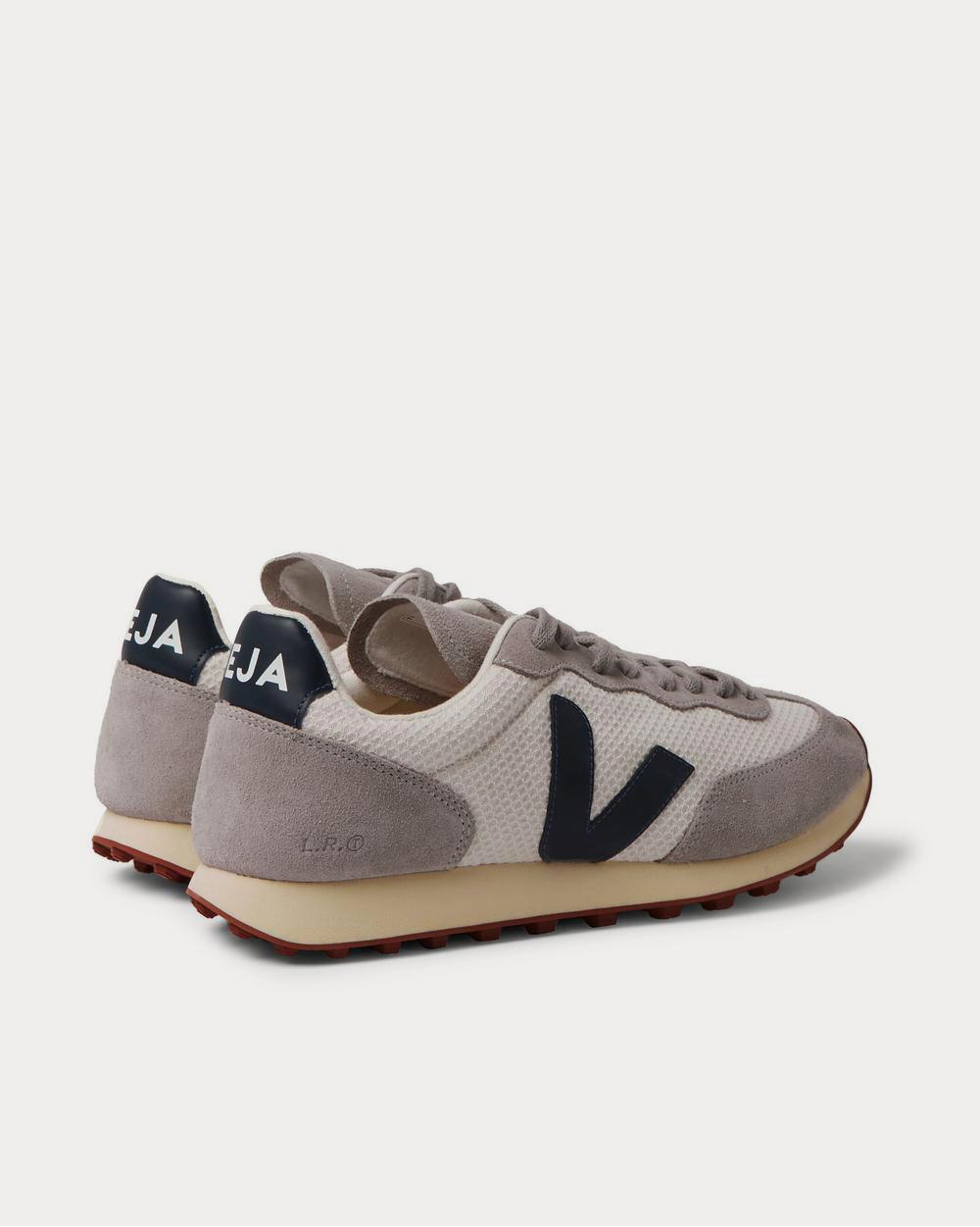 Veja Rio Branco Leather and Rubber-Trimmed Hexamesh and Suede  White low top sneakers - 3