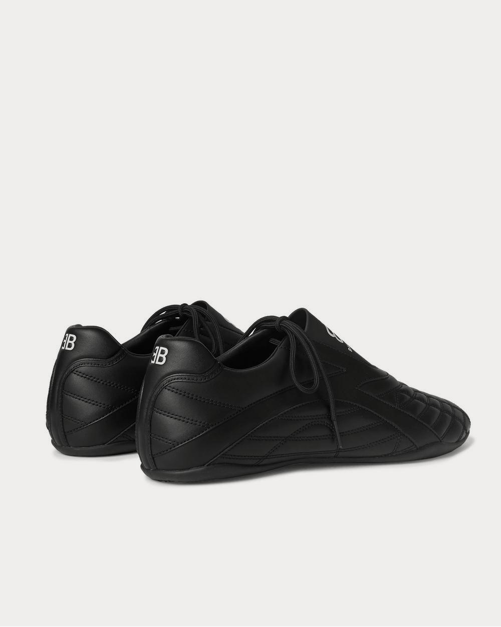 Balenciaga Zen Logo-Print Faux Leather  Black low top sneakers - 3