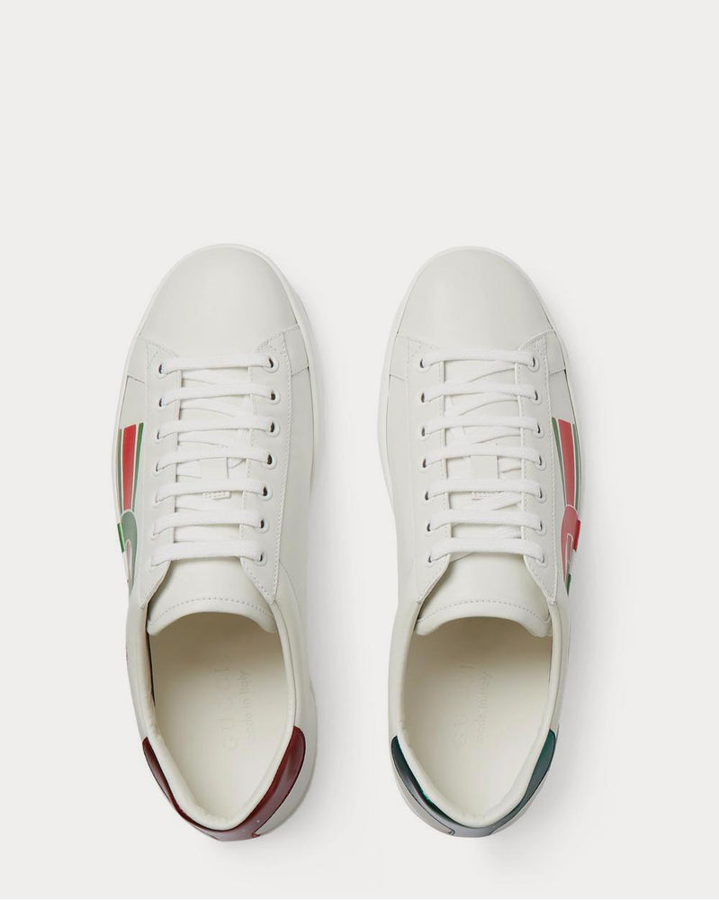 Gucci Ace Printed Leather  White low top sneakers - 6