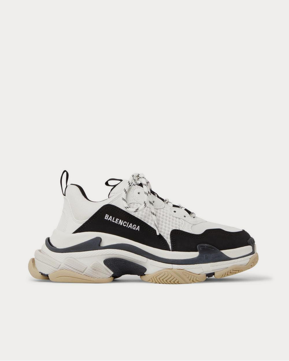 Balenciaga Triple S Mesh, Nubuck and Leather  White low top sneakers - 1