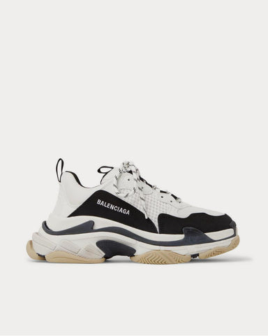 Balenciaga Triple S Mesh, Nubuck and Leather  White low top sneakers