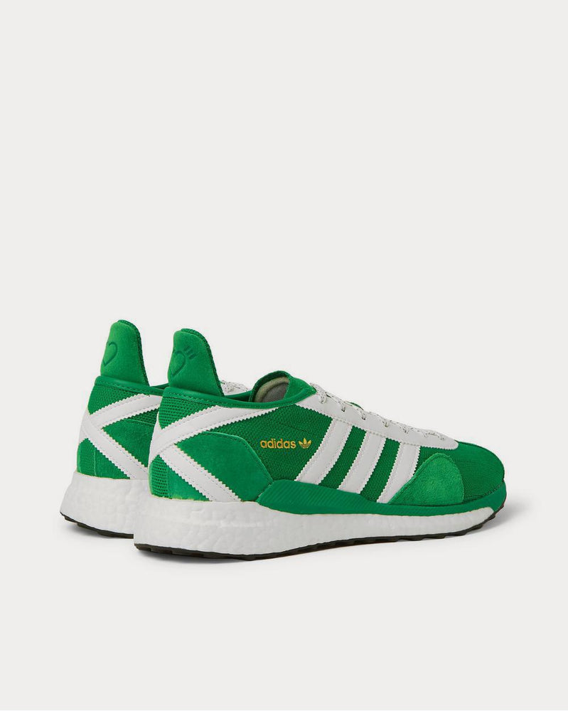 Adidas x Human Made Tokio Solar Leather-Trimmed Mesh and Suede  Green low top sneakers - 3