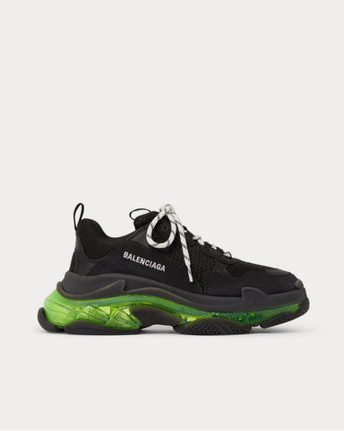 Balenciaga Triple S Clear Sole Mesh  Black low top sneakers