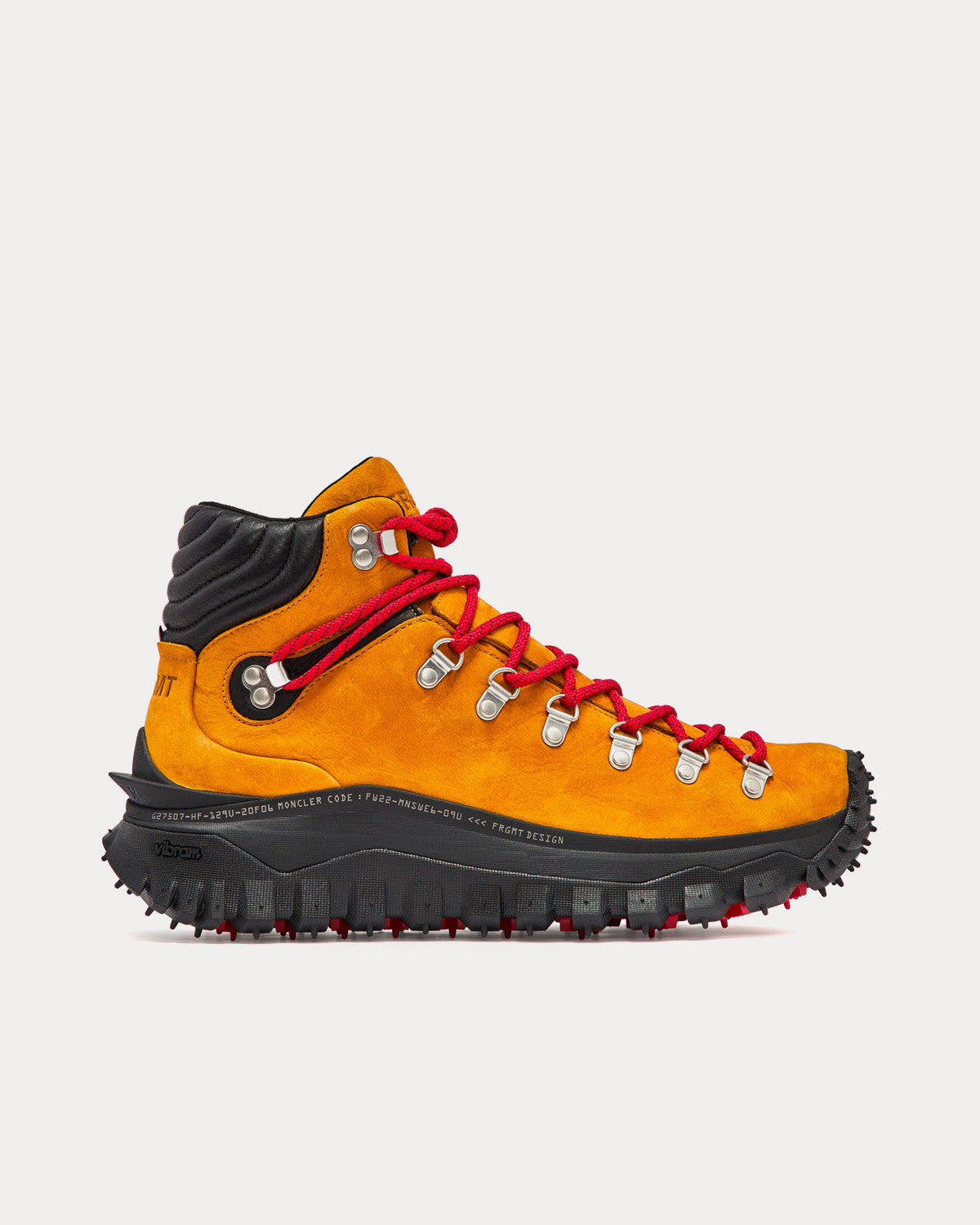 Moncler x FRGMT Hiroshi Fujiwara Trailgrip GTX Orange High Top Sneakers - 1