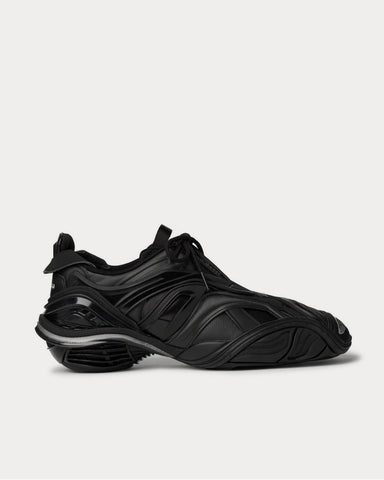 Balenciaga Tyrex Rubber and Coated-Mesh Panelled  Black low top sneakers