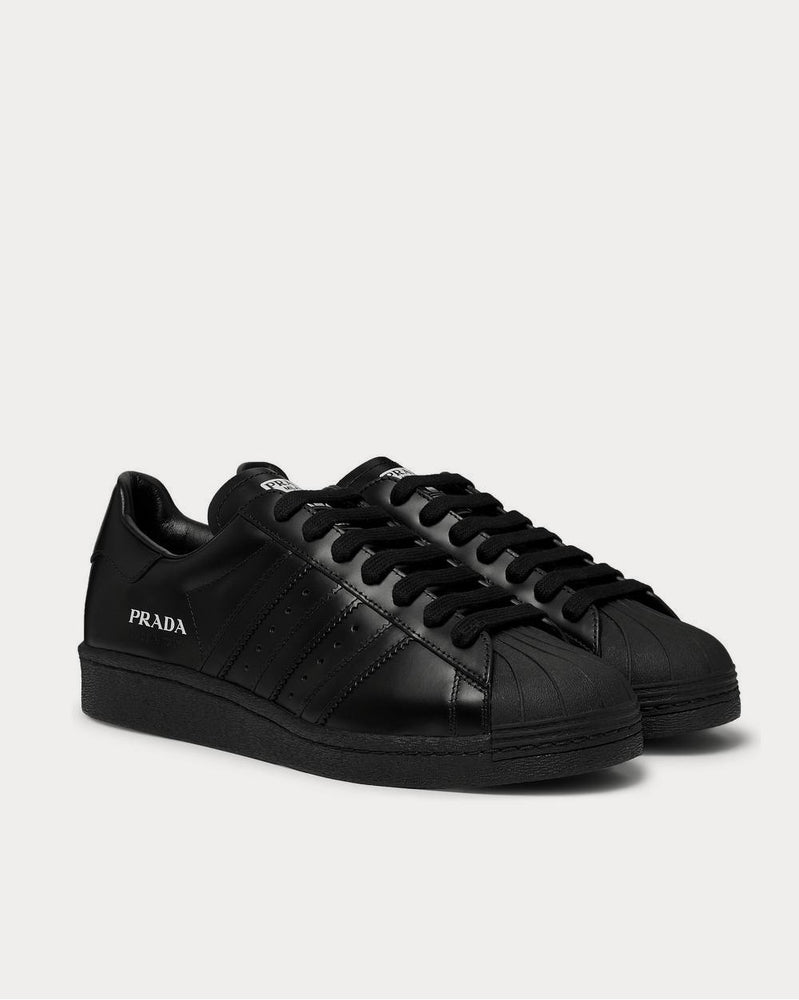 Adidas x Prada 450 Metallic Leather  Silver low top sneakers - 2