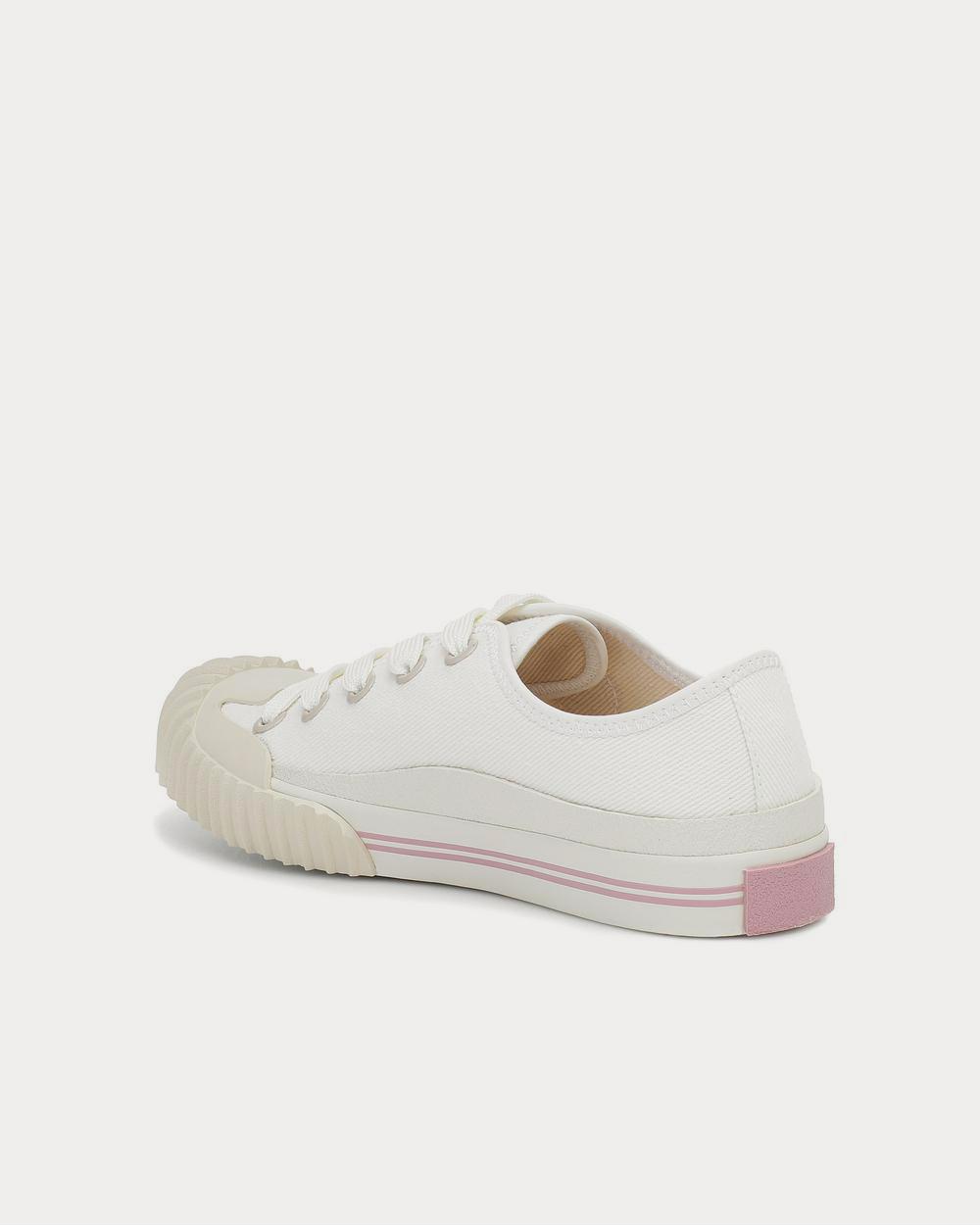 Acne Studios Twill Ivory White Low Top Sneakers - 3