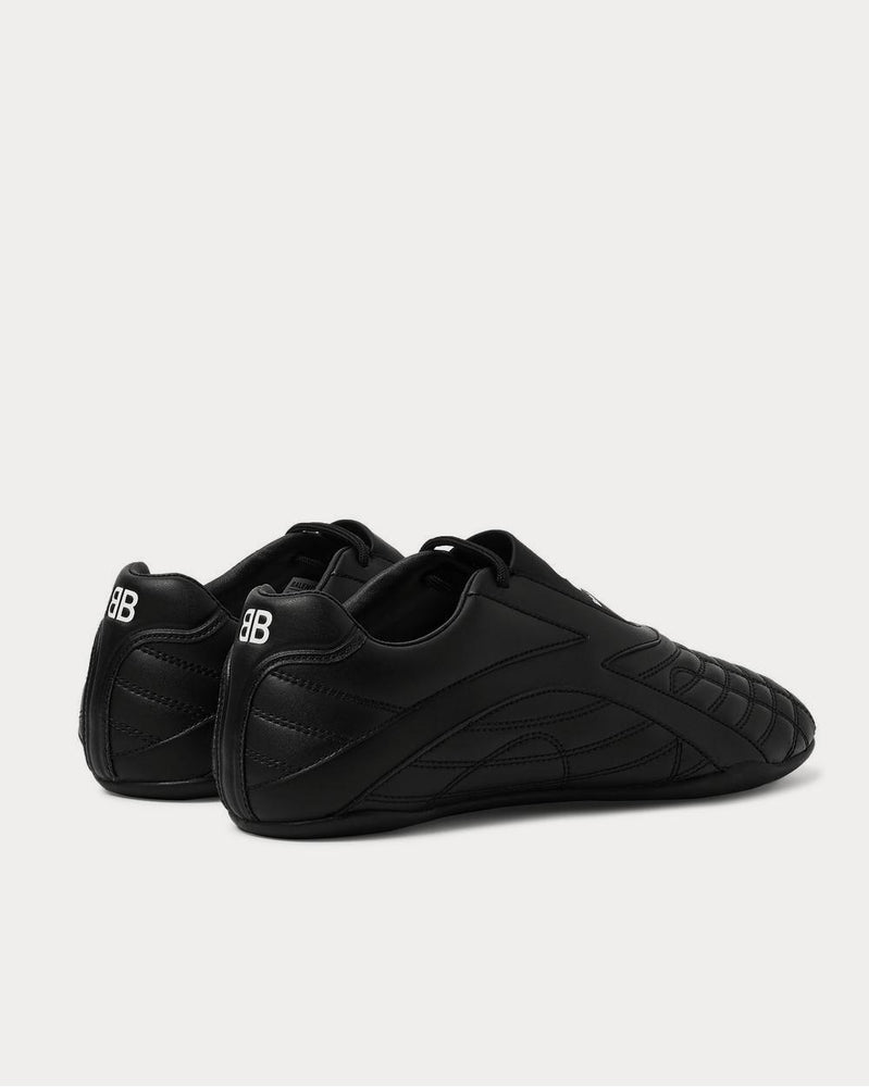 Balenciaga Zen Logo-Print Faux Leather  Black low top sneakers - 3