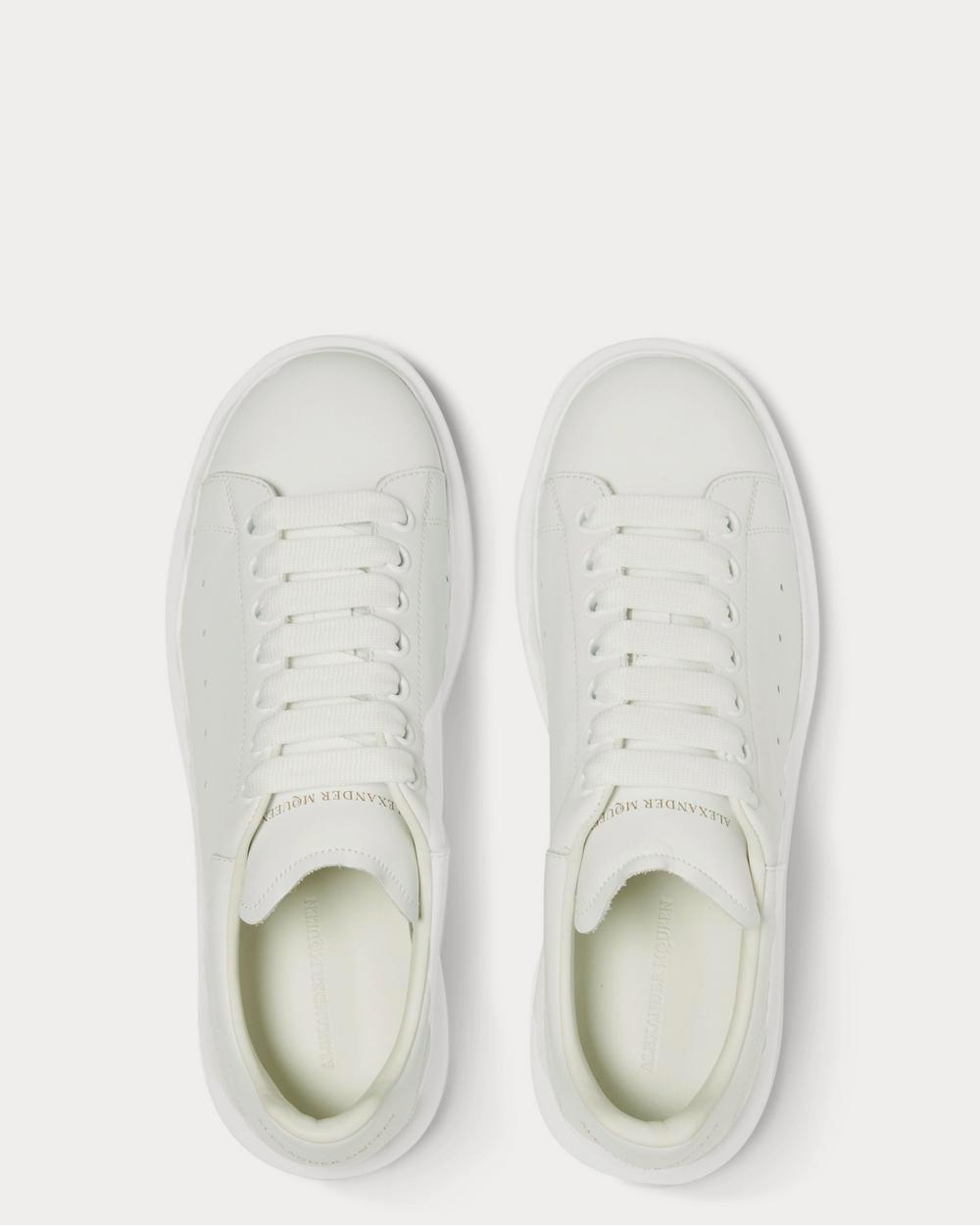 Alexander McQueen Exaggerated-Sole Leather  White low top sneakers - 6