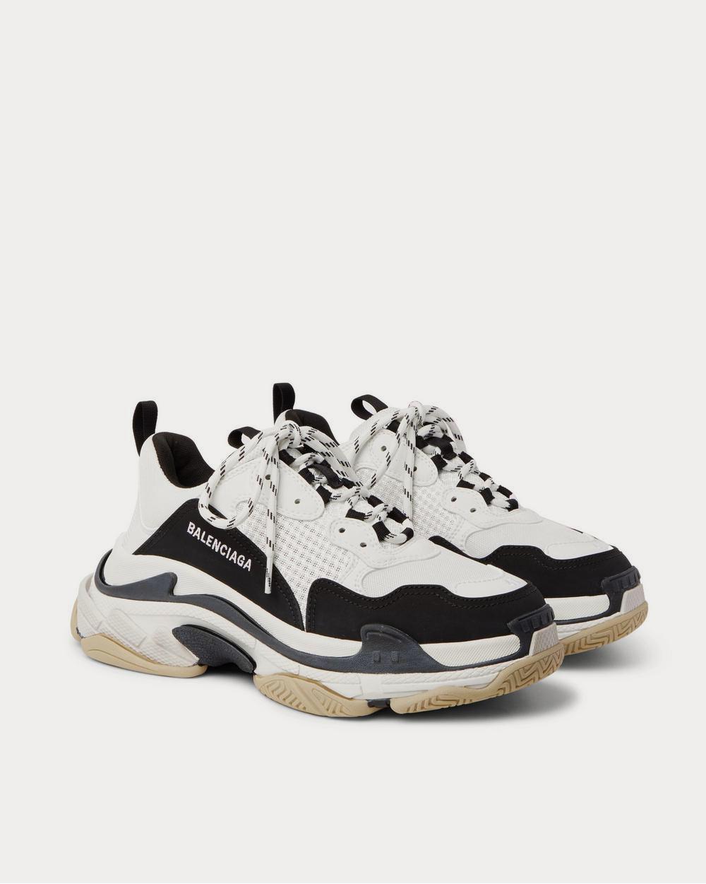 Balenciaga Triple S Mesh, Nubuck and Leather  White low top sneakers - 2