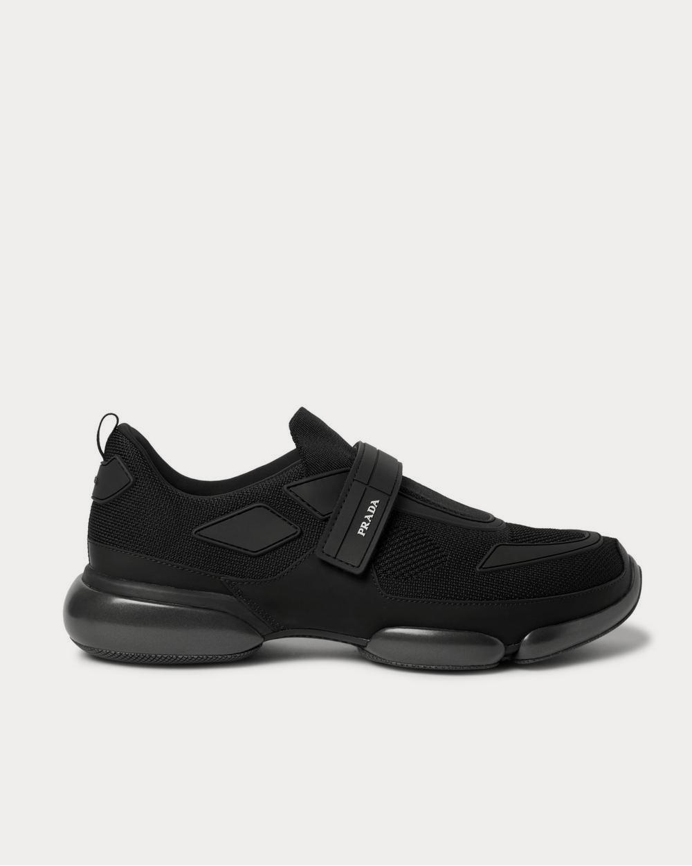 Prada Cloudbust Mesh, Rubber and Leather  Black low top sneakers - 1