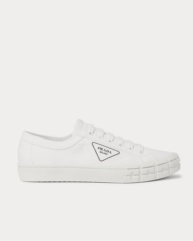 Prada Logo-Print Canvas  White low top sneakers